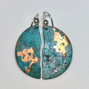 Pendientes luna creciente azul