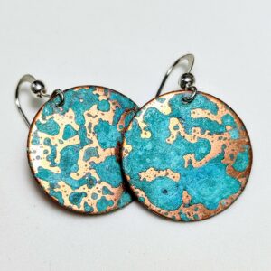 Pendientes luna llena azul