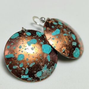 Pendientes luna curva azul