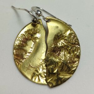 Pendientes luna creciente dorada
